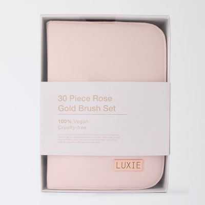 Luxie Beauty - 30pc Brush Book Set - Rose Gold