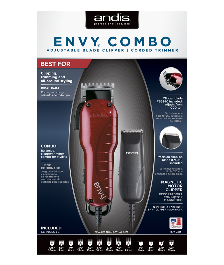 Andis - Envy Clipper and Trimmer Combo Kit