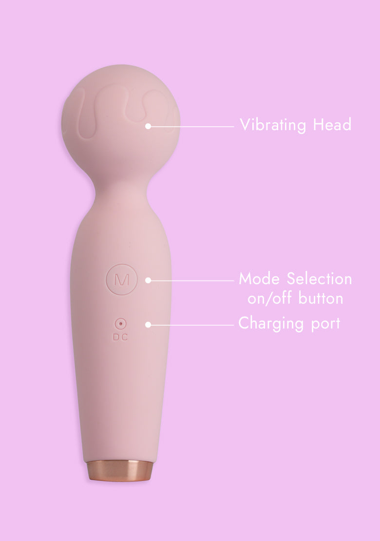 Euphoria - Compact Wand Vibrator - Pink Valentine