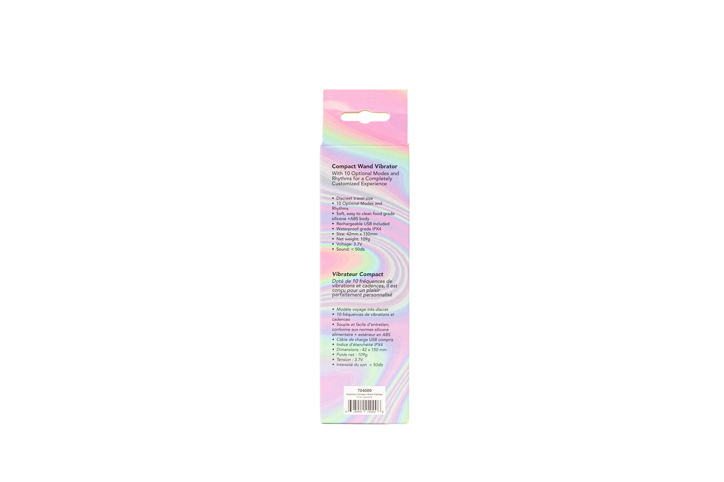 Euphoria - Compact Wand Vibrator - Pink Valentine