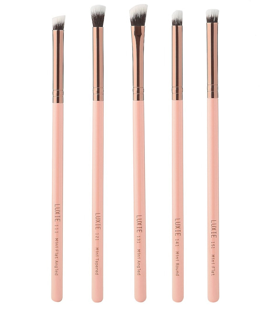Luxie Beauty - Mini Detail Eye Brush Set - Rose Gold